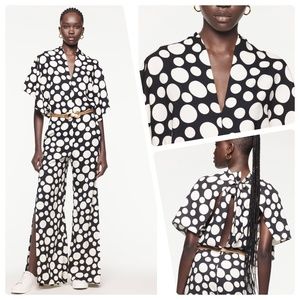 ZARA LIMITED EDITION POLKA DOT JUMPSUIT WITH CAPE